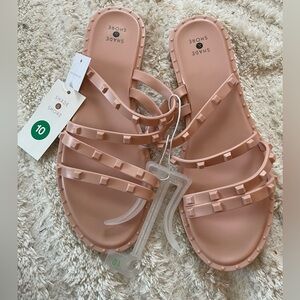 Shade & Shore Blush Studded Sandals